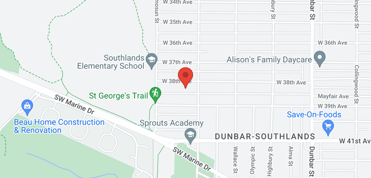 map of 4026 W 38TH AVENUE